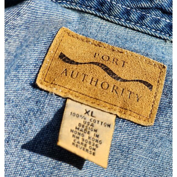 Chicks's Albuquerque New Mexico Denim Shirt XL Vintage Harley Davidson Biker - Picture 8 of 10